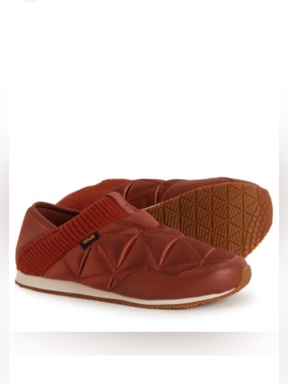 Teva ReEmber Satinya Quilted Slip-On Sneakers in Rust